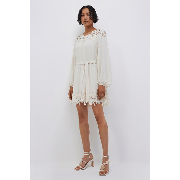 Jonathan Simkhai NWT Avra Mini Dress in Ivory Size 6